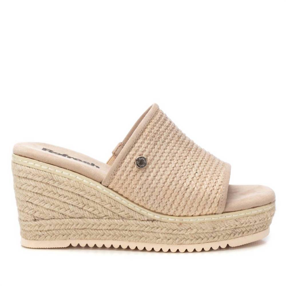 NEW XTI women's wedge sandals in beige